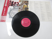 Load image into Gallery viewer, Saxon ‎Strong Arm Of The Law Promo P-10971G with OBI Japan LP Vinyl
