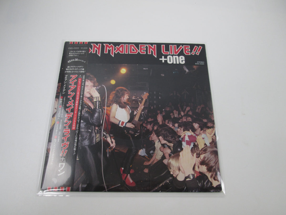 IRON MAIDEN LIVE!!+ONE EMI EMS-41001 with OBI Japan LP Vinyl