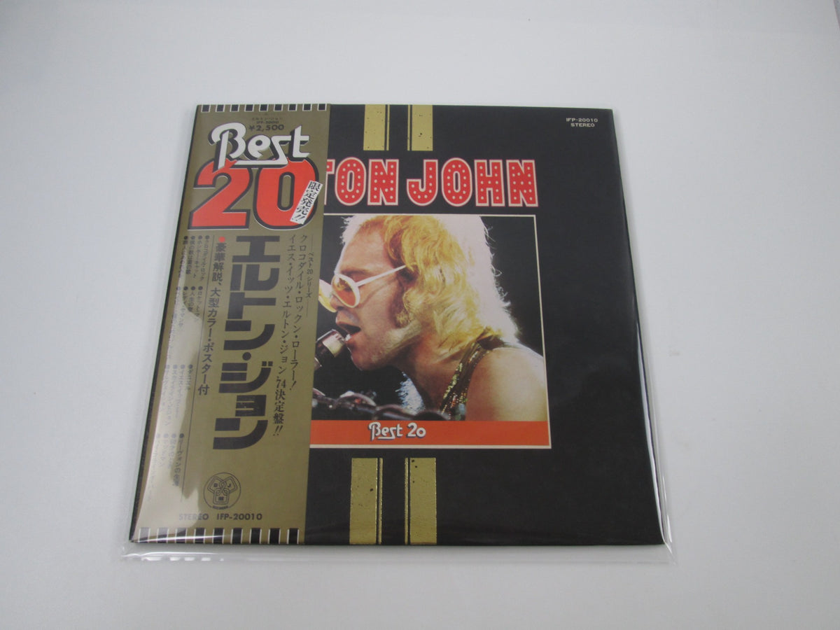 ELTON JOHN BEST 20 SERIES DJM IFP-20010 with OBI Poster Japan LP Vinyl