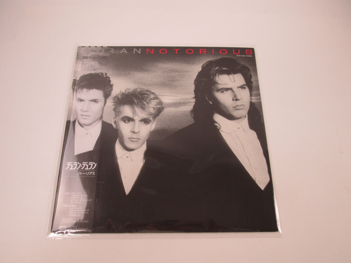 Duran Duran Notorious EMI EMS-91202 with OBI Poster Sticker Japan LP Vinyl