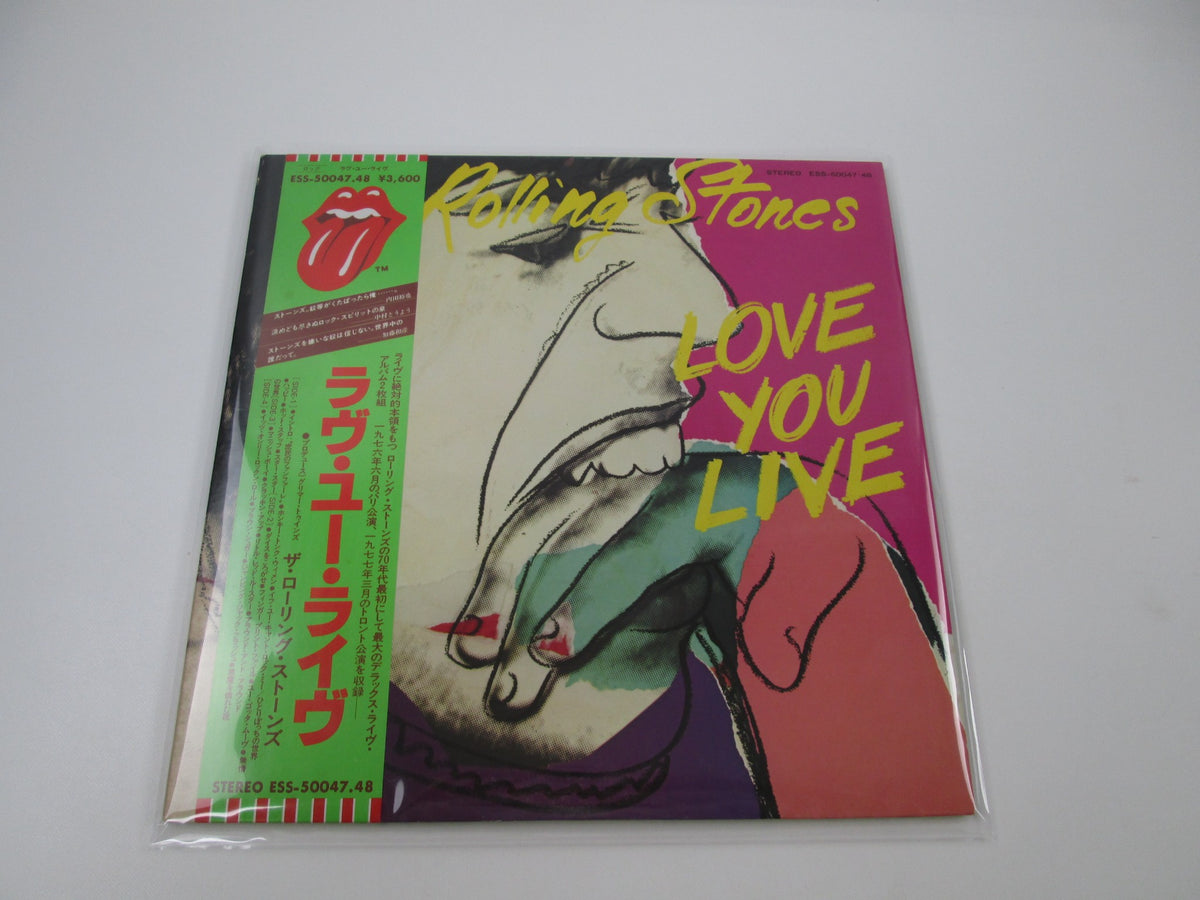 ROLLING STONES LOVE YOU LIVE ROLLING STONES ESS-50047,8 with OBI Japan LP Vinyl