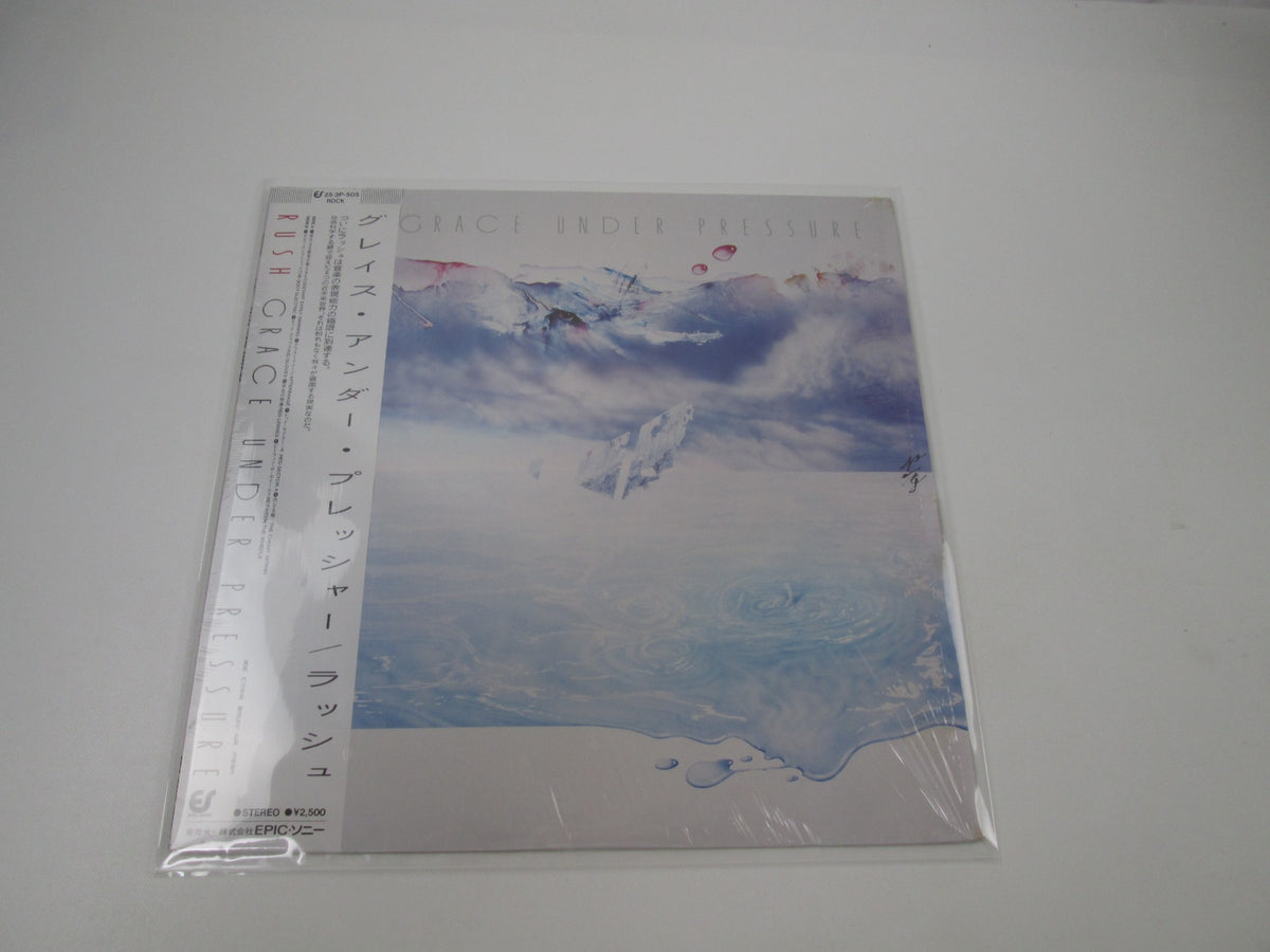 Rush Grace Under Pressure 25 3P-505 with OBI Japan LP Vinyl
