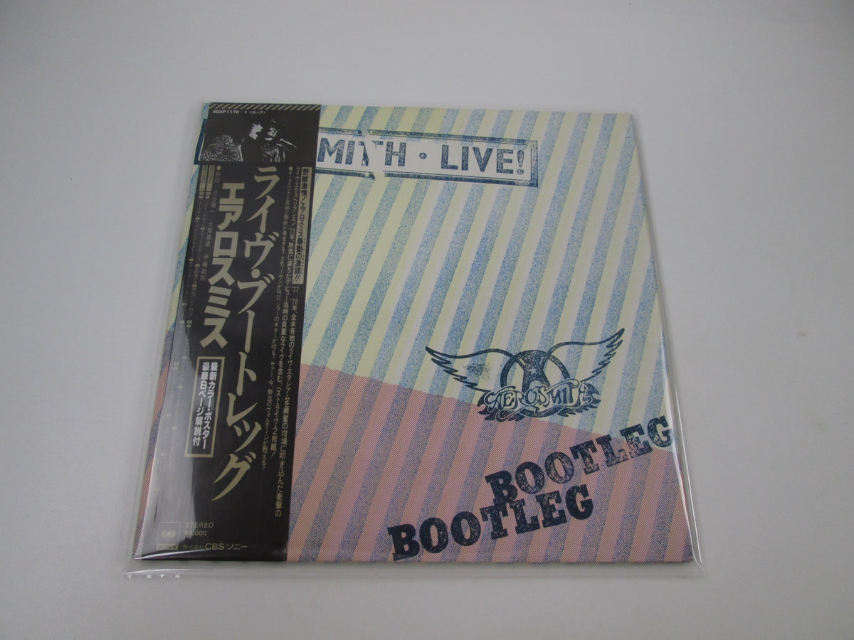 Aerosmith Live Bootleg CBS/Sony 40AP 1170~1 with OBI Japan LP Vinyl