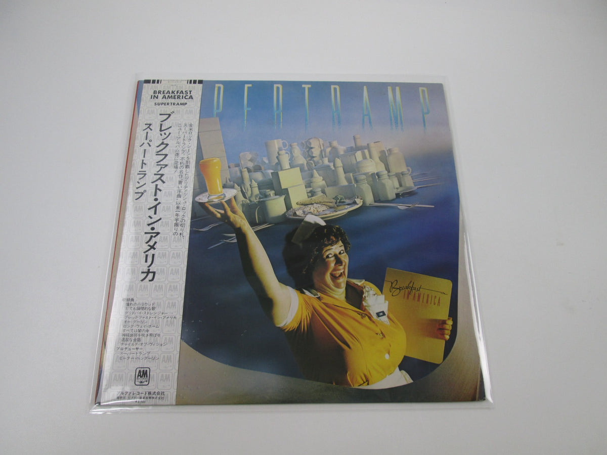 SUPERTRAMP BREAKFAST IN AMERICA A&M AMP-6034 with OBI Japan LP Vinyl B