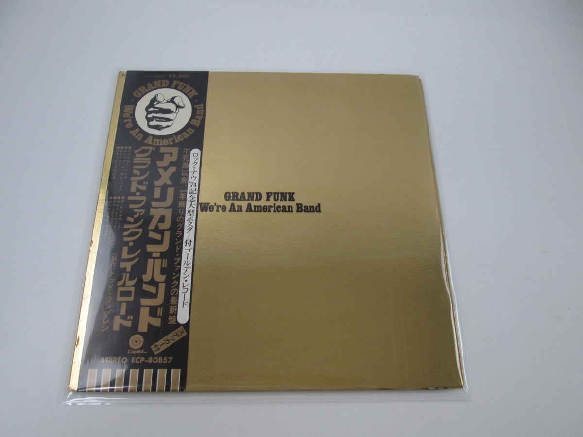 GRAND FUNK WE'RE AN AMERICAN BAND ECP-80857 with OBI Poster Japan LP Vinyl