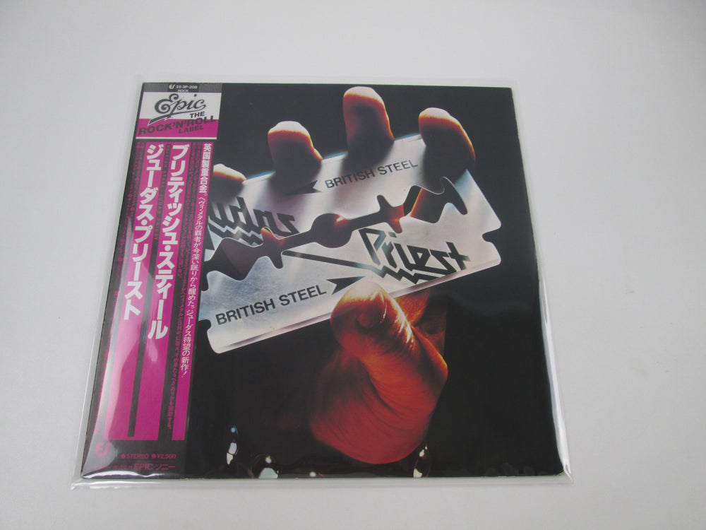 JUDAS PRIEST BRITISH STEEL EPIC 25 3P-208 with OBI Japan LP Vinyl
