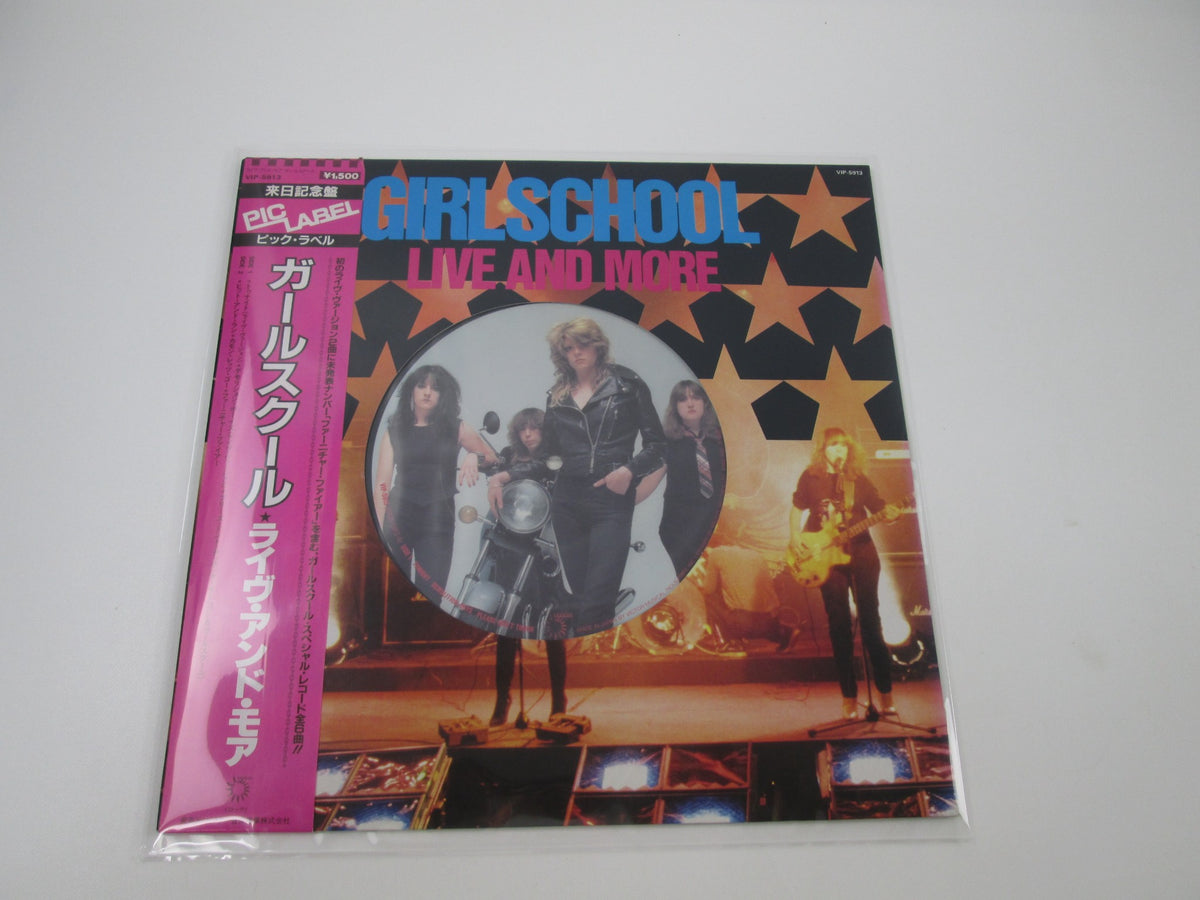 Girlschool Live And More VIP-5913 with OBI Japan LP Vinyl