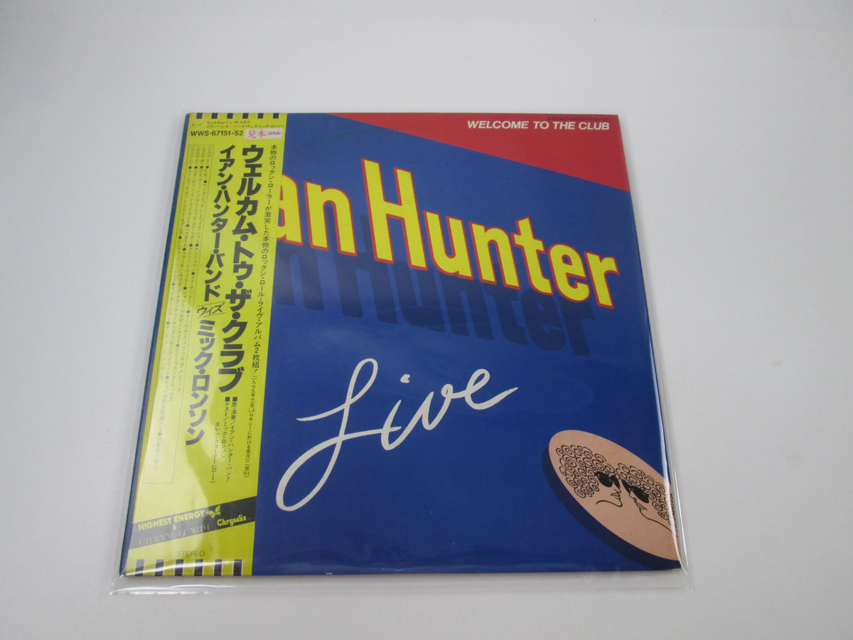 Ian Hunter Welcome To The Club - Live Promo WWS-67151,2 with OBI Japan LP Vinyl