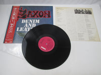 Load image into Gallery viewer, SAXON Denim And Leather P-11113G with OBI Japan LP Vinyl
