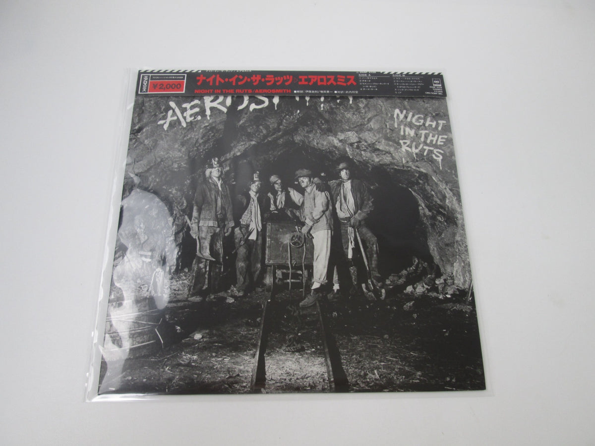 AEROSMITH NIGHT IN THE RUTS 20AP 3128 with Cap OBI Japan LP Vinyl