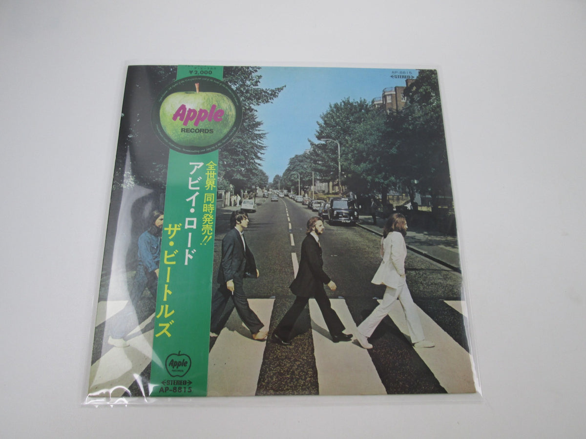 BEATLES ABBEY ROAD AP-8815 with Apple OBI Japan LP Black Vinyl