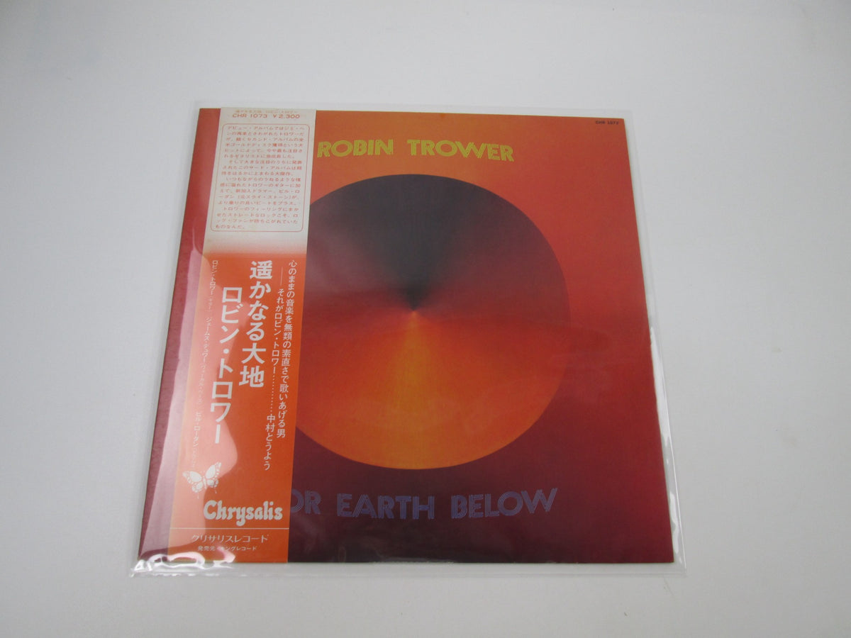 Robin Trower For Earth Below CHR 1073 with OBI Japan LP Vinyl