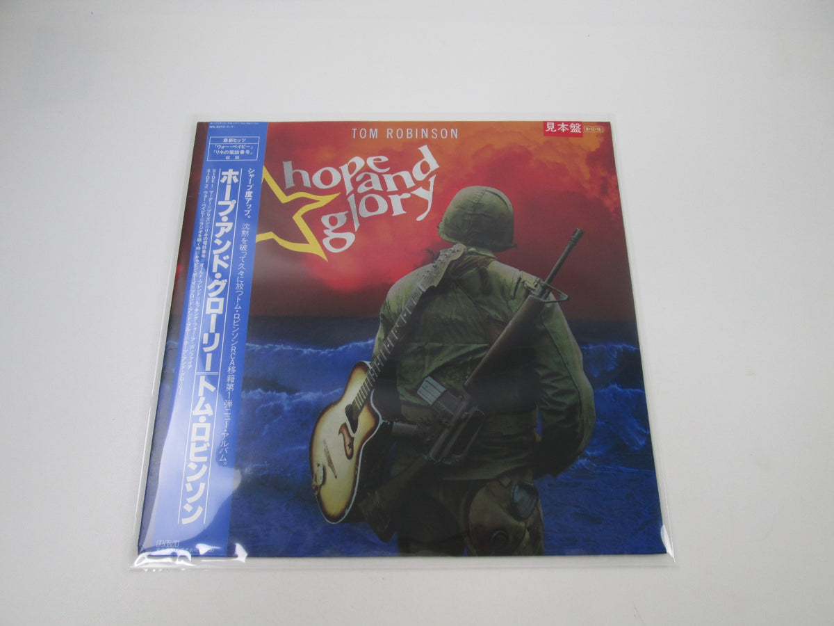 Tom Robinson Hope And Glory Promo RPL-8273 with OBI Japan LP Vinyl