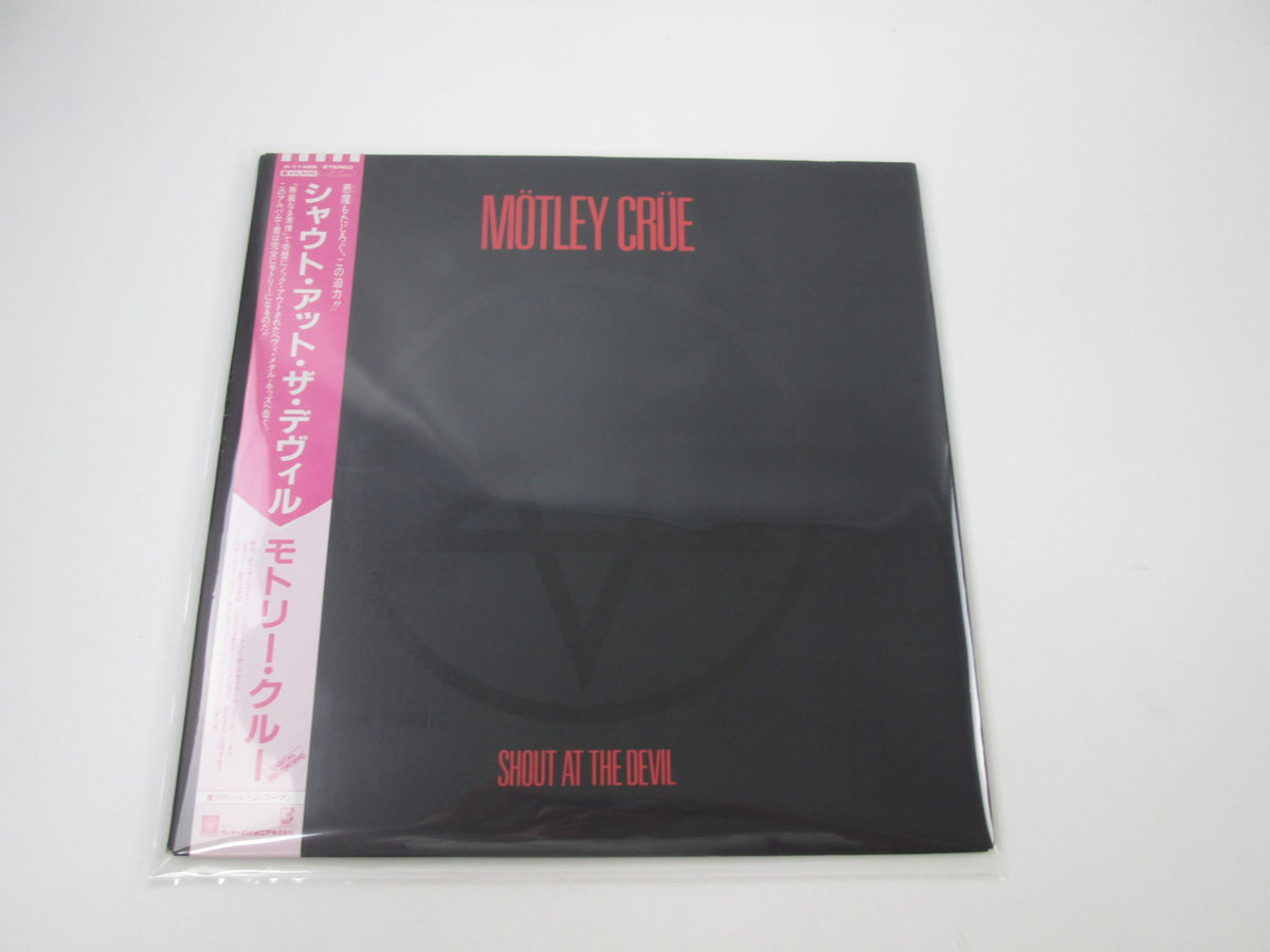 MOTLEY CRUE SHOUT AT DEVIL ELEKTRA P-11428 with OBI Japan LP Vinyl