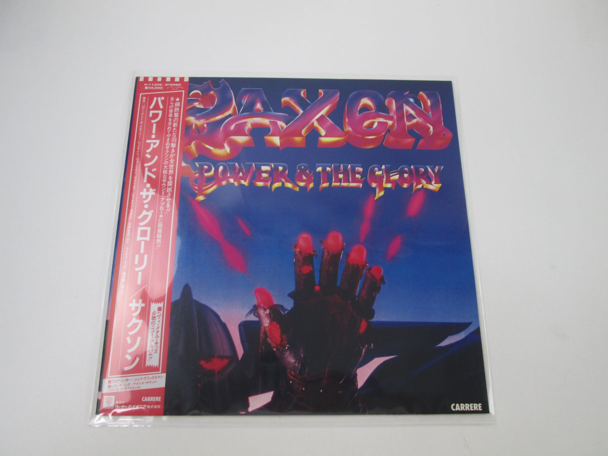 SAXON POWER AND THE GLORY P-11335 with OBI Japan LP Vinyl