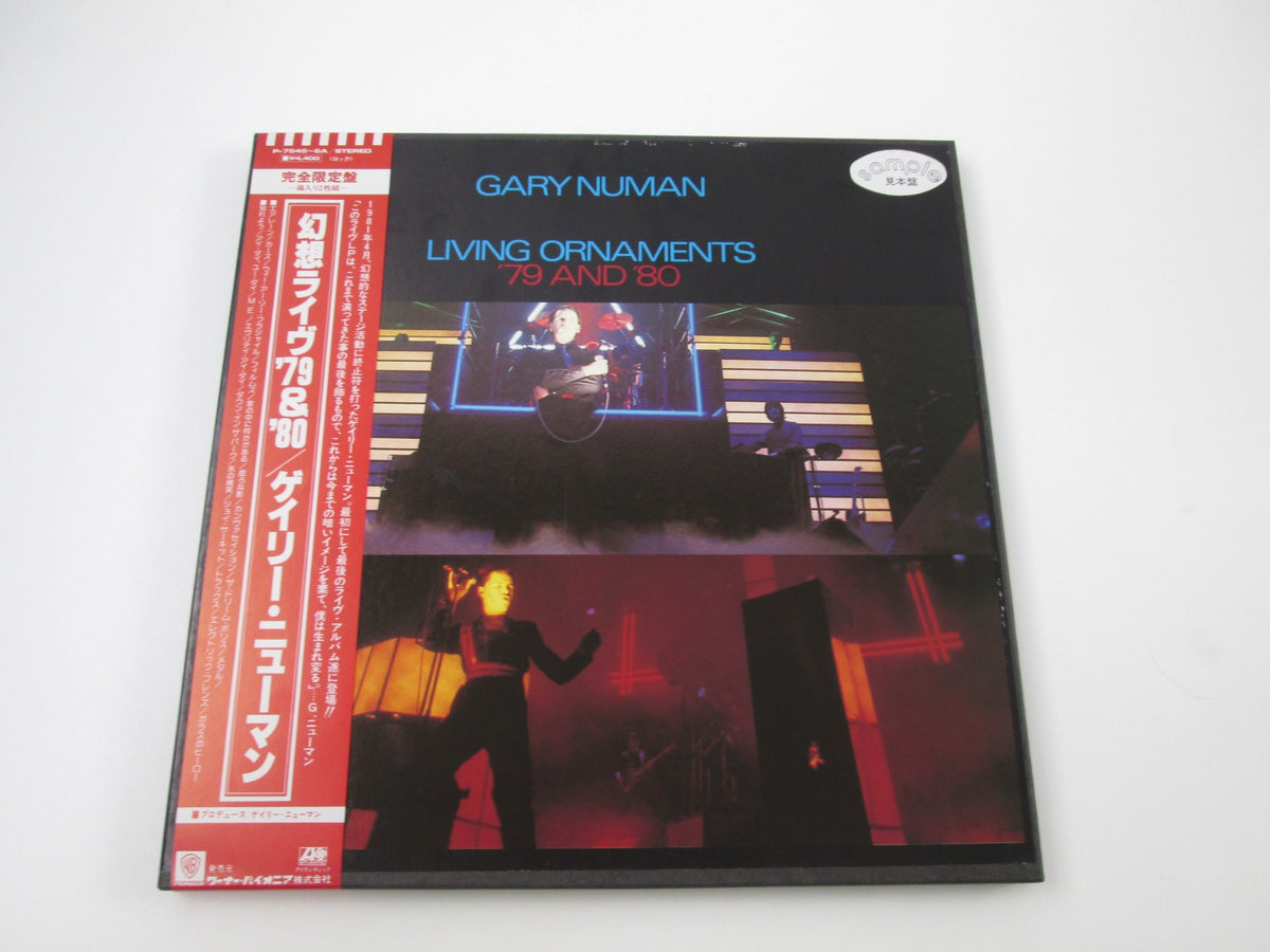 GARY NUMAN LIVING ORNAMENTS '79 & '80 Promo P-7545,6A with OBI Japan LP Vinyl