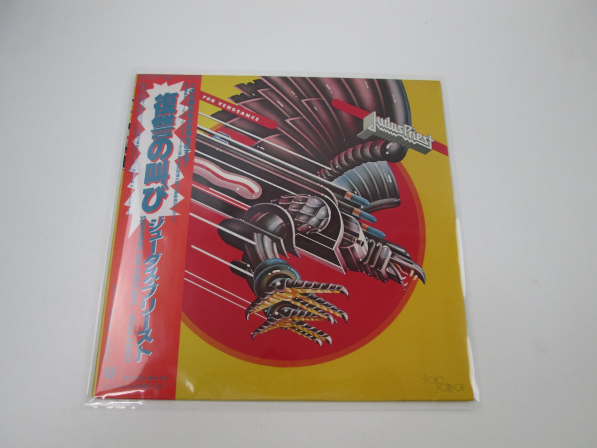 Judas Priest Screaming For Vengeance 25 3P-371 with OBI Poster Japan LP Vinyl