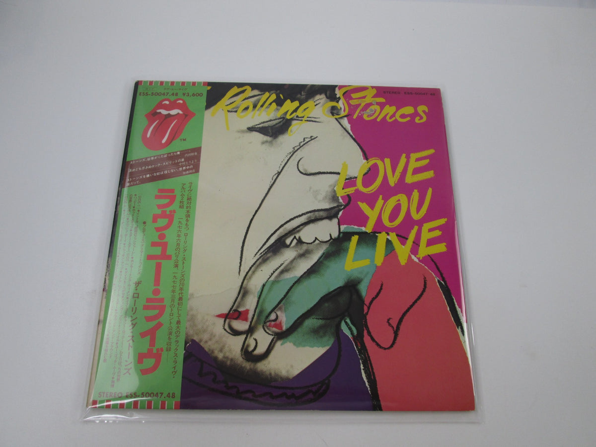 ROLLING STONES LOVE YOU LIVE ROLLING STONES ESS-50047,8 with OBI Japan LP Vinyl