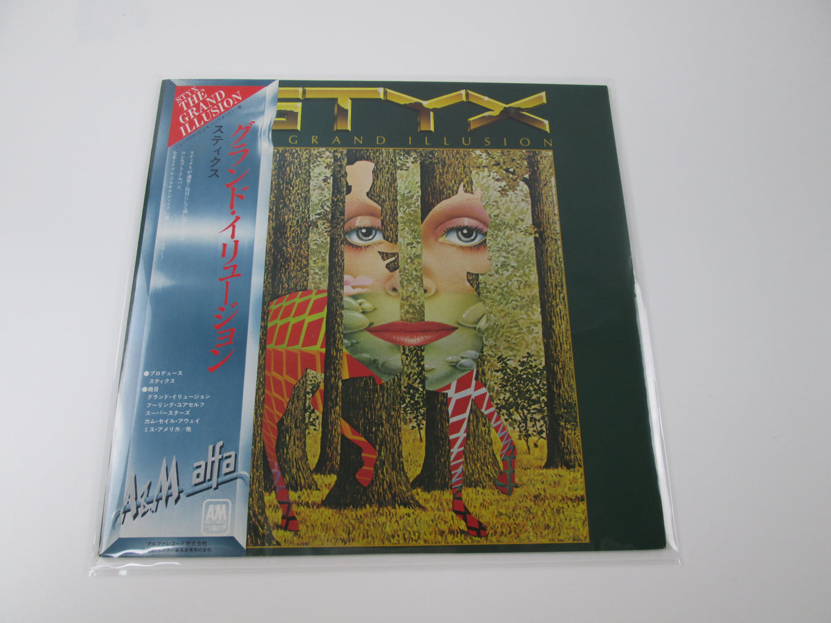 STYX GRAND ILLUSION A&M AMP-6020 with OBI Japan  LP Vinyl