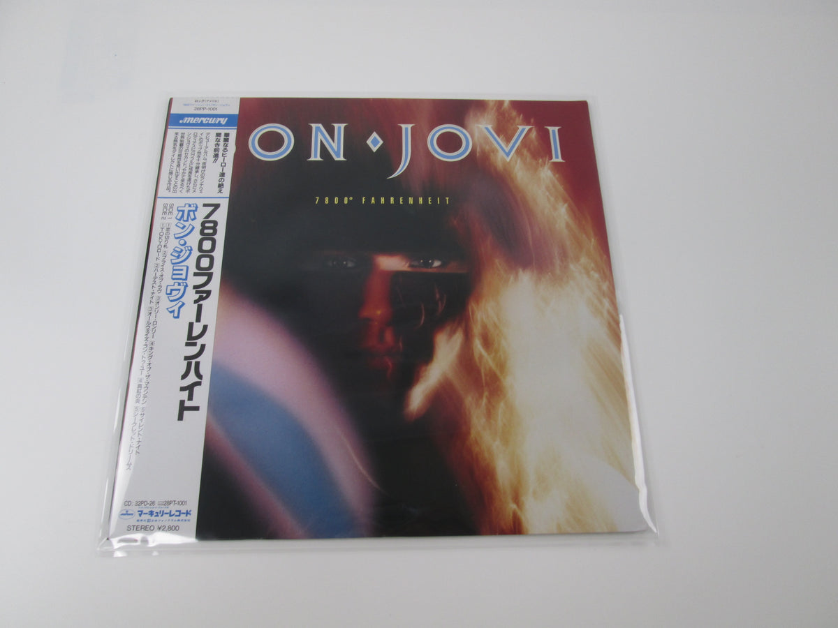 Bon Jovi 7800° Fahrenhe 28PP-1001 with OBI Japan VINYL  LP
