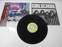Load image into Gallery viewer, GIRLSCHOOL HIT AND RUN BRONZE VIP-6779 with OBI Japan VINYL LP
