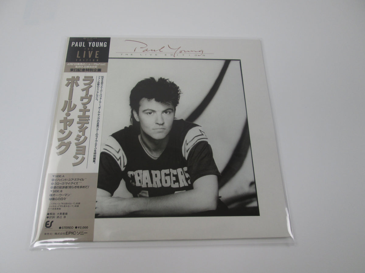 PAUL YOUNG LIVE EDITION EPIC 20 3P-578 with OBI Japan VINYL LP