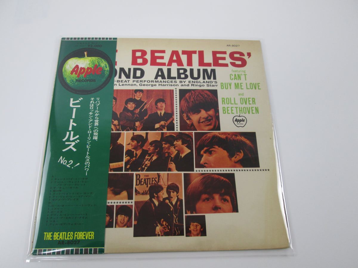 BEATLES SECOND ALBUM APPLE AR-8027 with OBI Japan VINYL LP