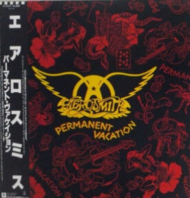 AEROSMITH PERMANENT VACATION GEFFEN P-13557 with OBI LP Vinyl Japan Ver