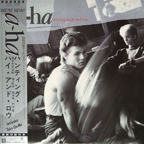 A-HA HUNTING HIGH AND LOW WARNER P-13153 with OBI LP Vinyl Japan Ver