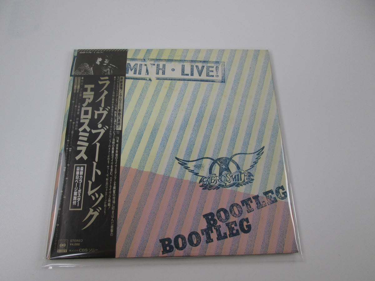Aerosmith Live Bootleg CBS/Sony 40AP 1170~1 with OBI Japan LP Vinyl