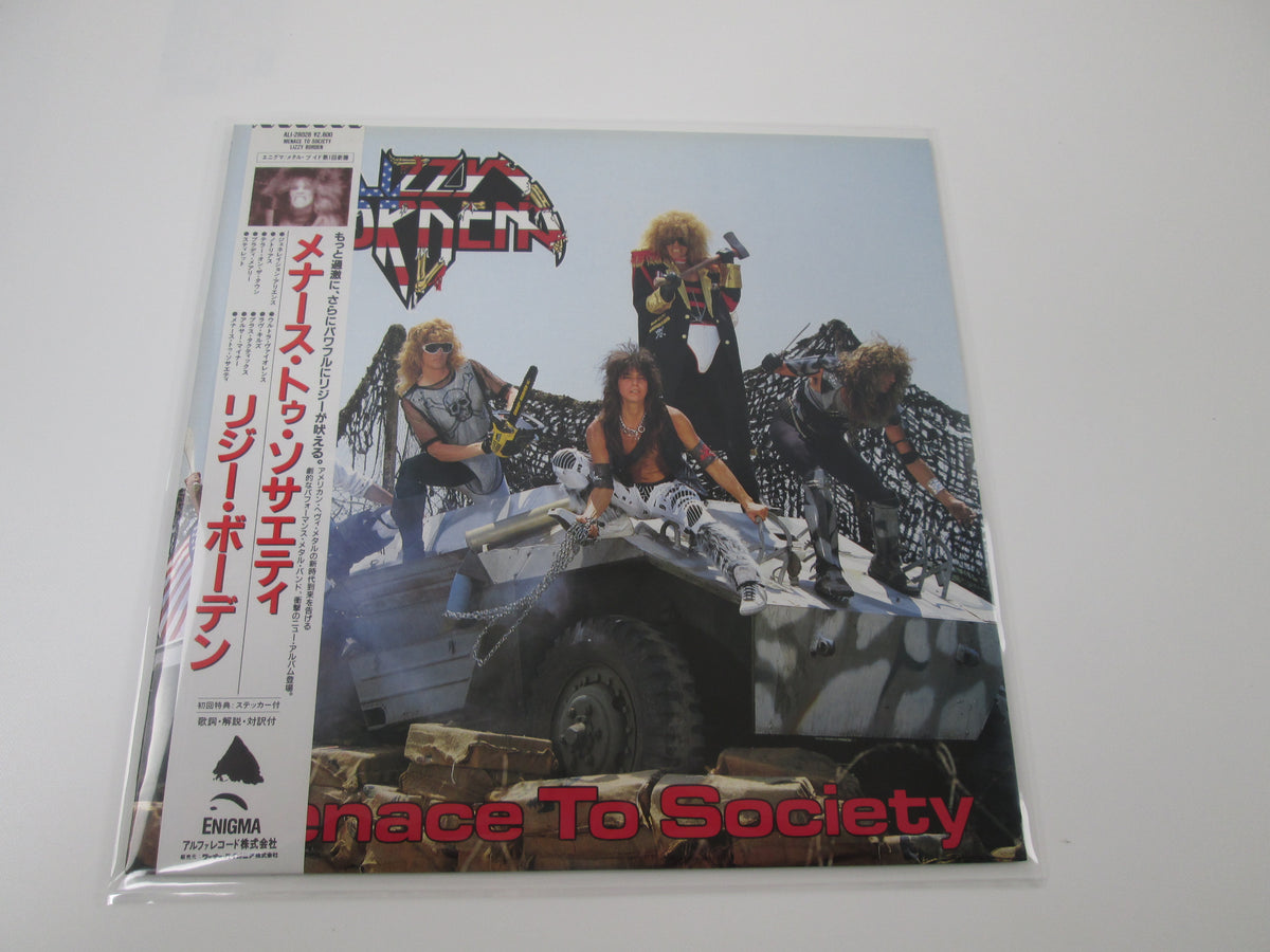 Lizzy Borden Menace to Society ALI-28028 with OBI LP Vinyl Japan Ver
