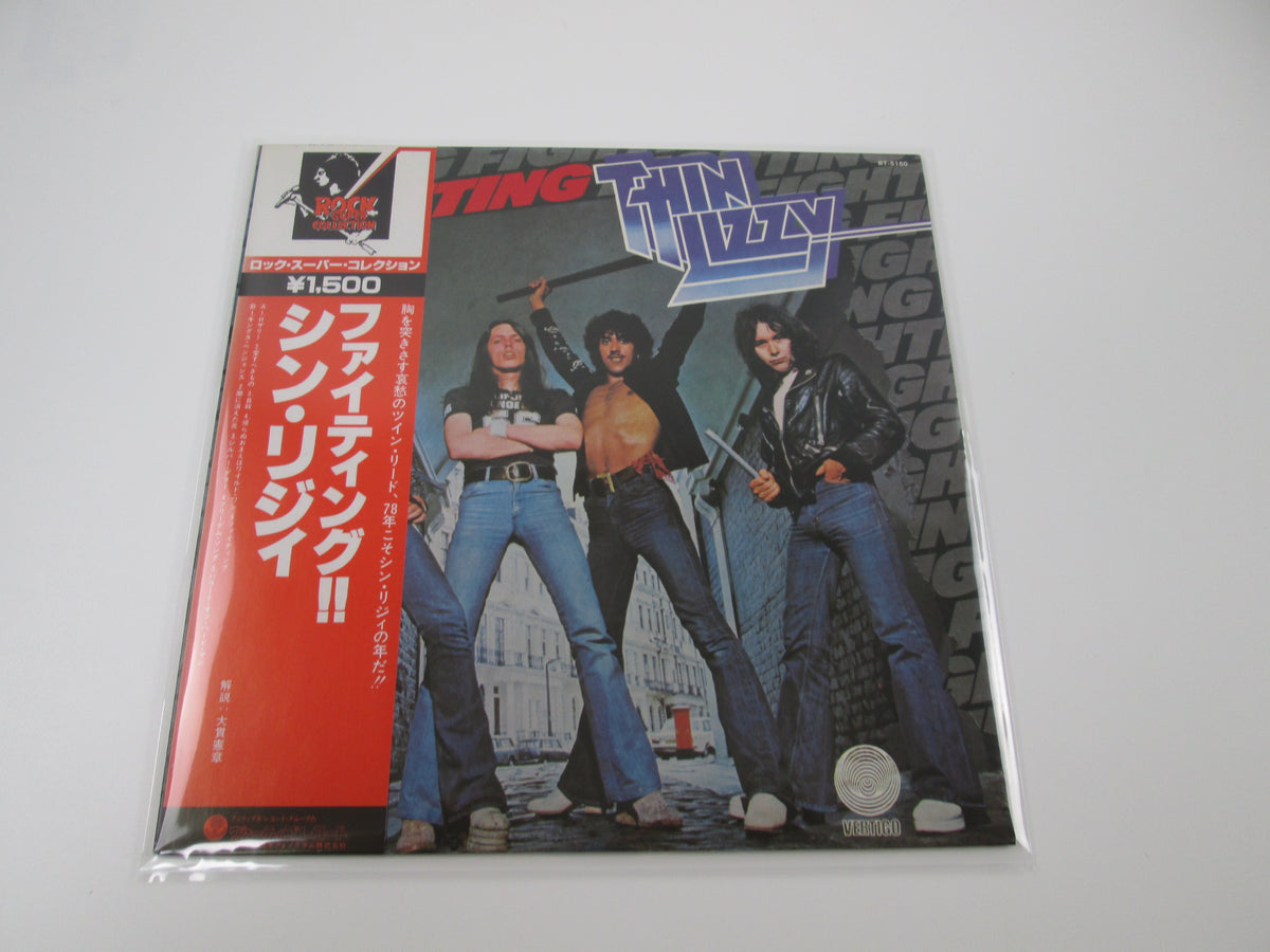 THIN LIZZY FIGHTING VERTIGO BT-5160 with OBI Japan VINYL LP