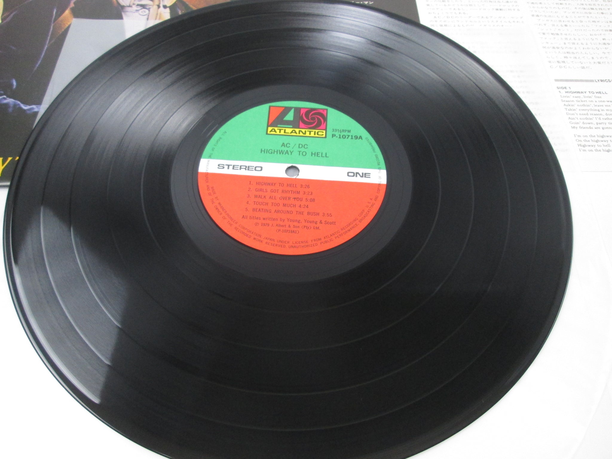 AC/DC Highway To Hell Atlantic P-10719A with OBI LP Vinyl