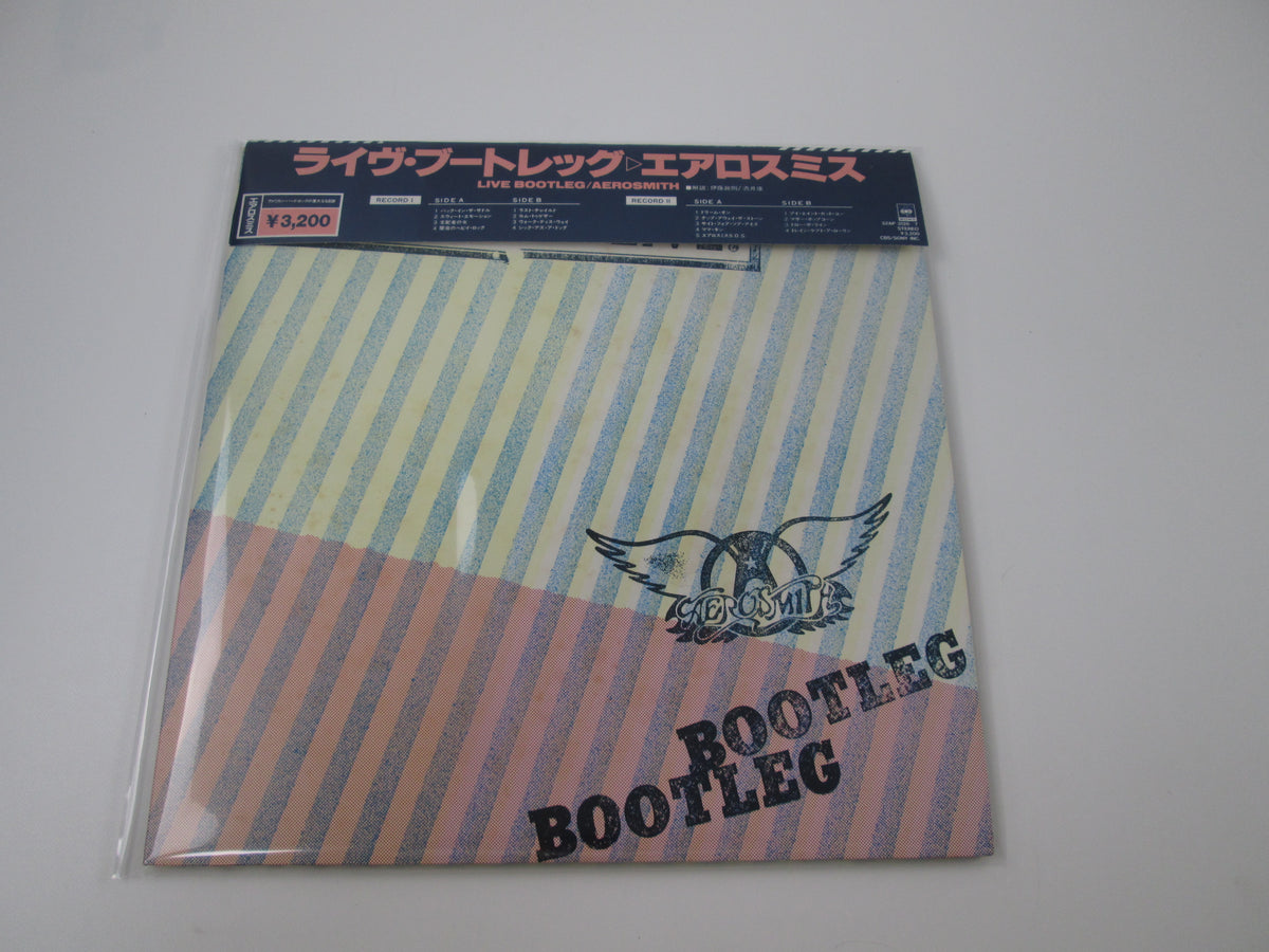 AEROSMITH LIVE BOOTLEG CBS/SONY 32AP 3126,7 with OBI Japan VINYL  LP