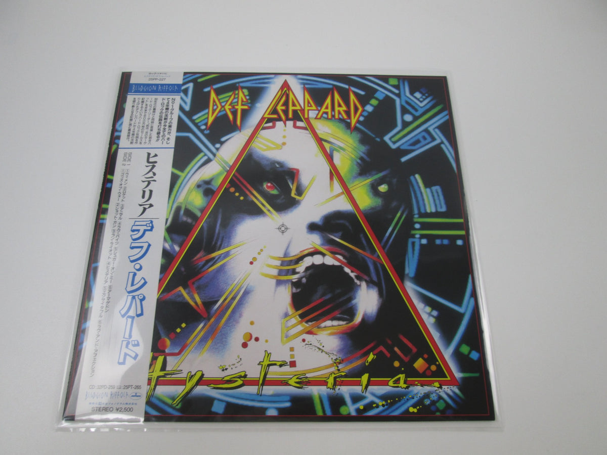 Def Leppard Hysteria Mercury 25PP-227  with OBI Japan LP Vinyl