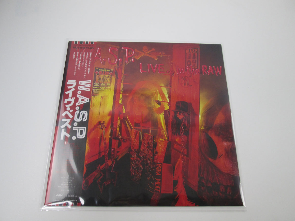 W.A.S.P. Live in The Raw RP28-5518 with OBI Japan LP Vinyl