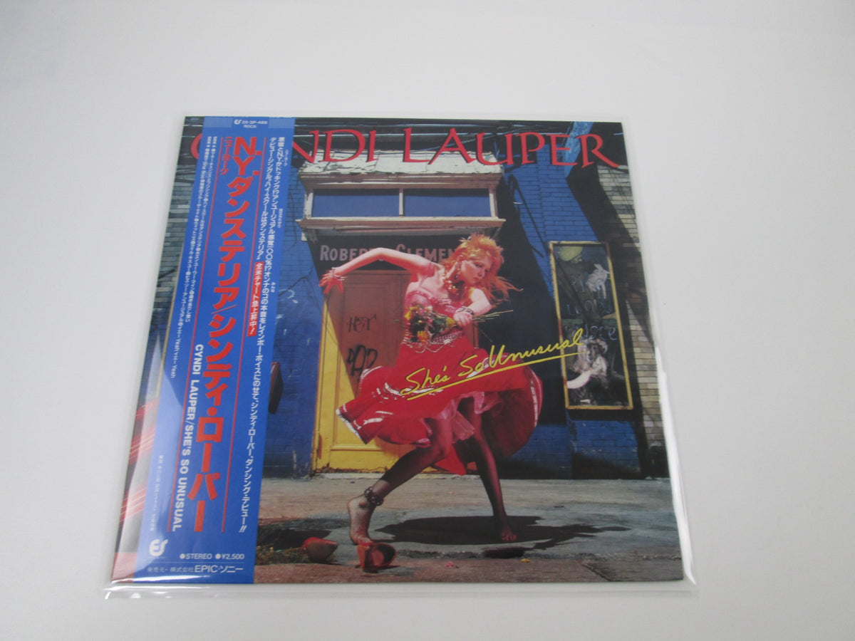 CYNDI LAUPER SHE'S SO UNUSUAL PORTRAIT 25 3P-486 with OBI Japan LP Vinyl