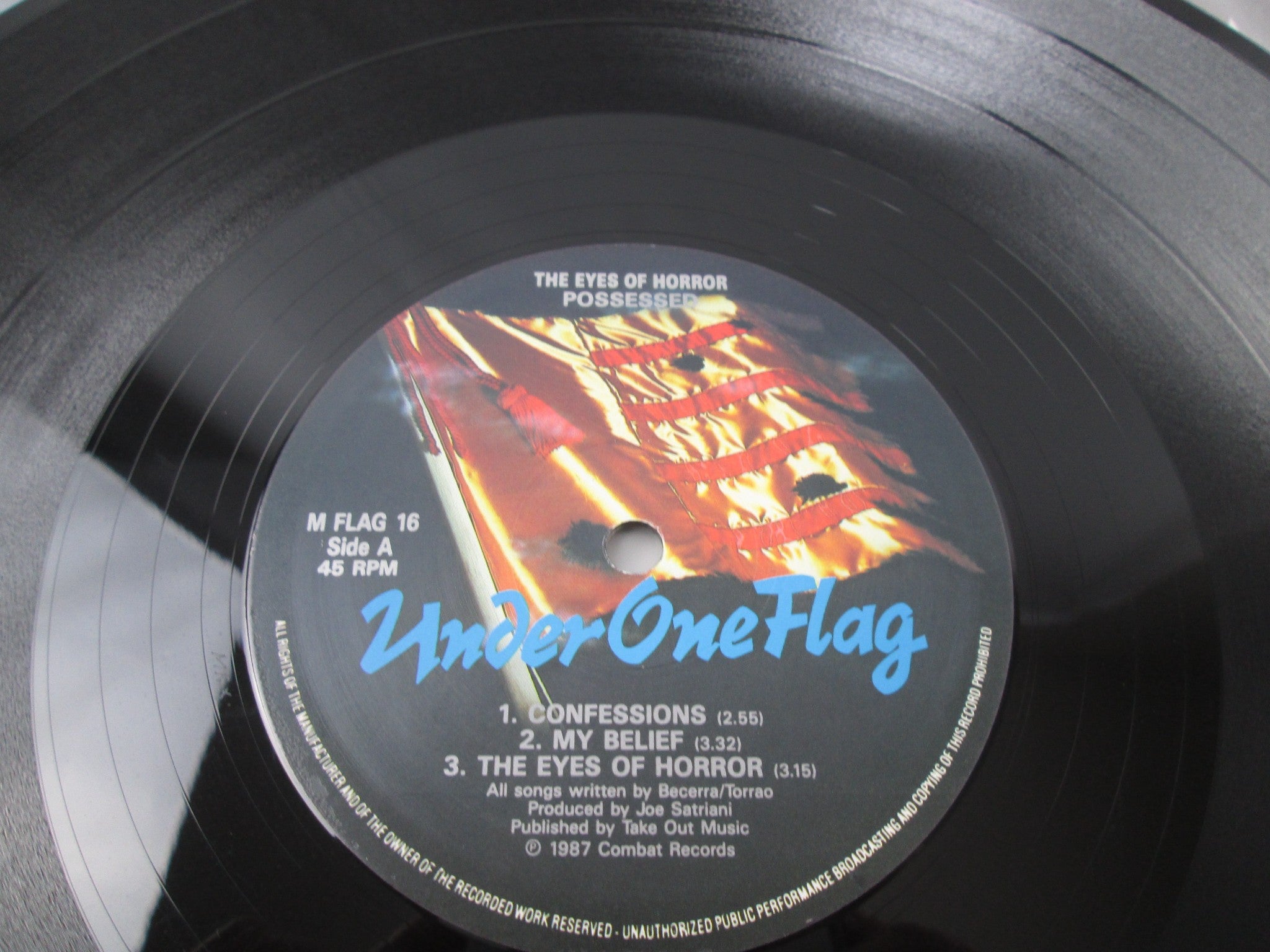 英12” Possessed Eyes Of Horror MFLAG16 UNDER ONE FLAG /00250 Totally Vinyl Records || Possessed - The eyes of horror 12