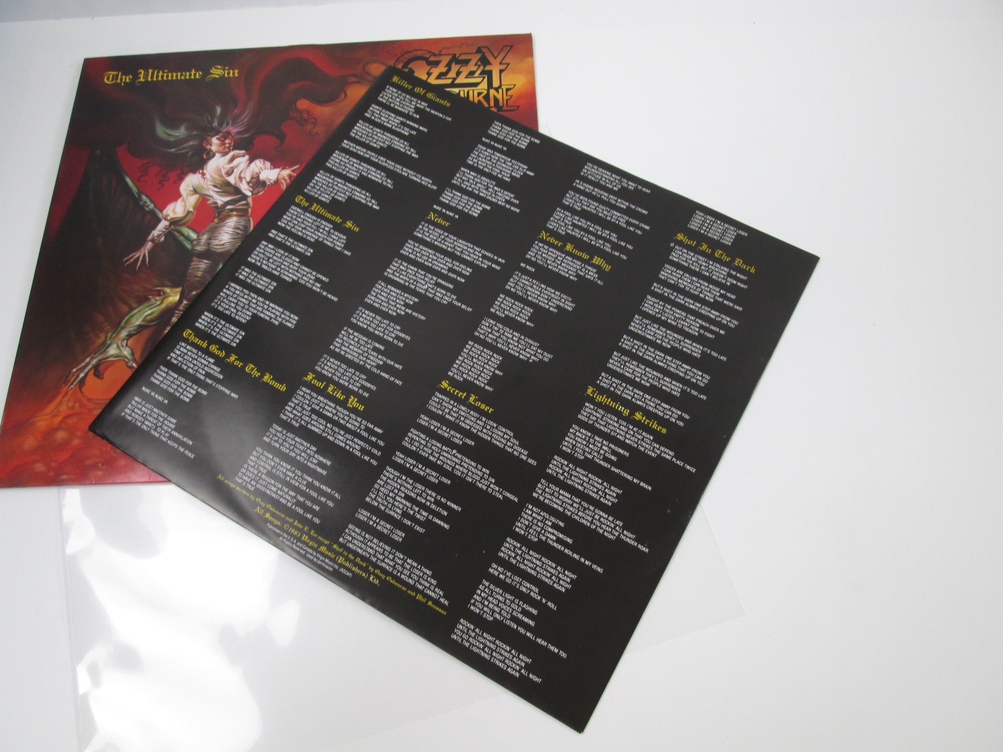 Ozzy Osbourne The Ultimate Sin EPC 26404 LP Vinyl Holland