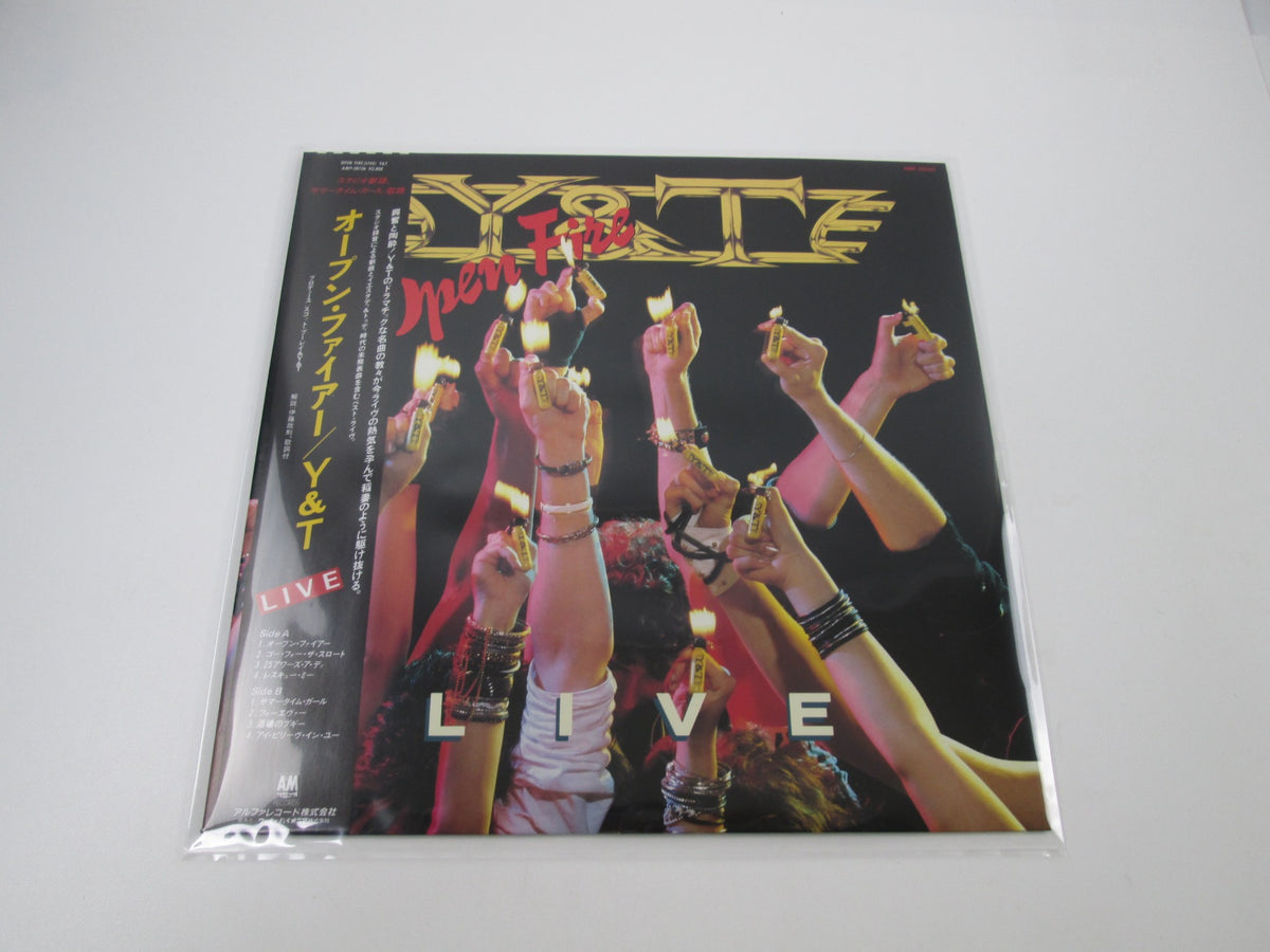 Y&T OPEN FIRE AMP-28126 with OBI Poster Japan LP Vinyl