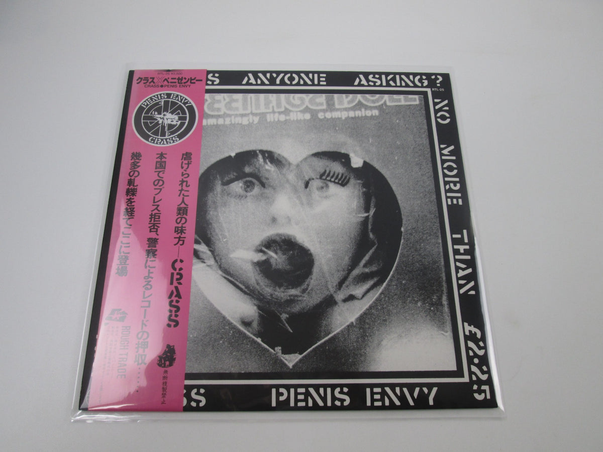 CRASS PENIS ENVY ROUGH TRADE RTL-25 with OBI Japan LP Vinyl