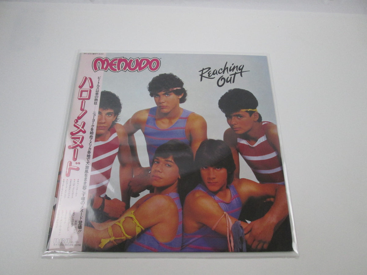 Menudo ‎Reaching Out RPL-8240 with OBI Japan LP Vinyl