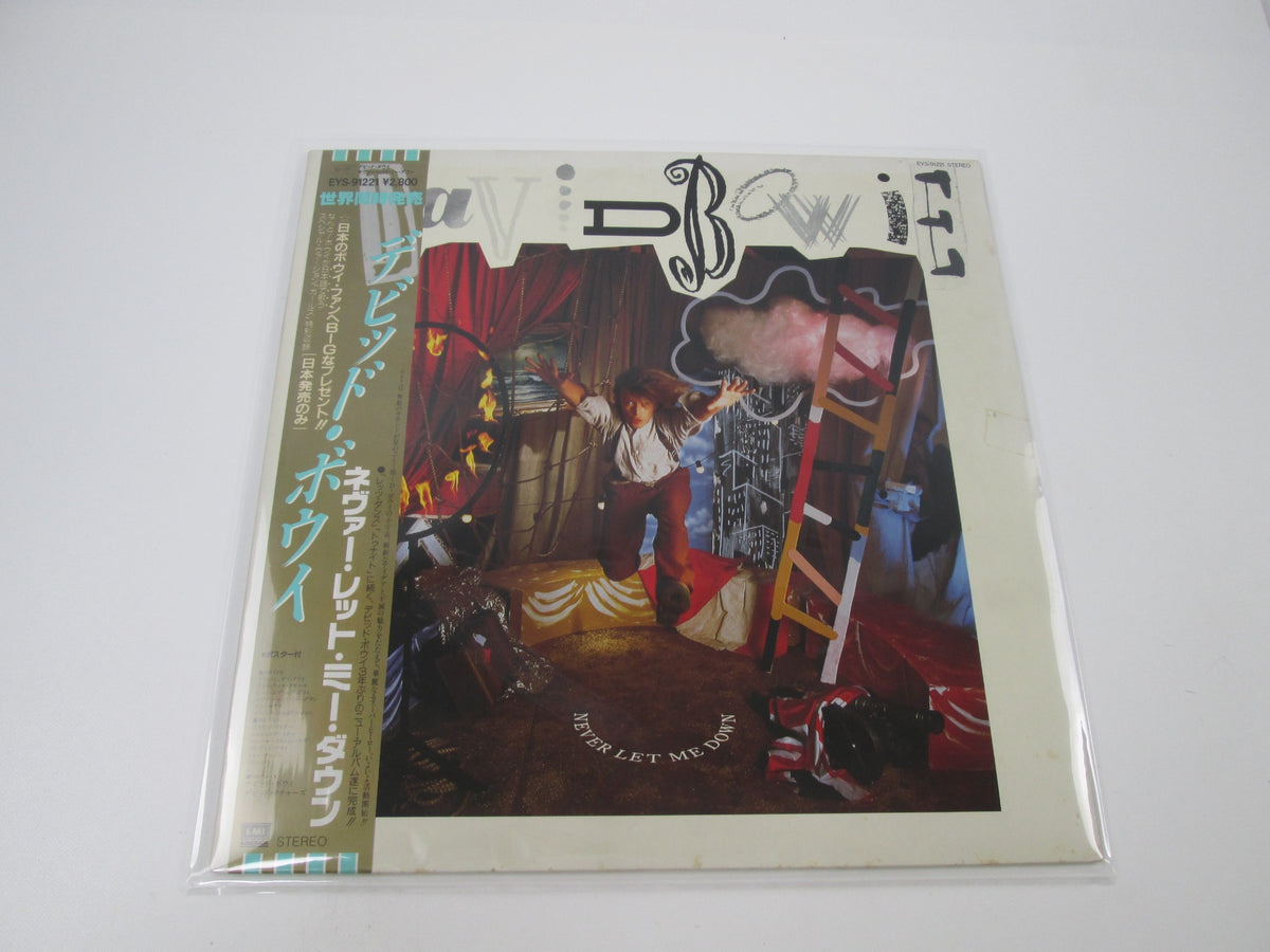 DAVID BOWIE NEVER LET ME DOWN EYS-91221 with OBI Poster Japan LP Vinyl