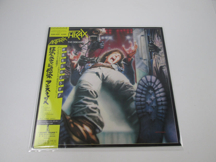 Anthrax Spreading The Disease R28D2025 with OBI Sticker Japan LP Viny Japan Records Vinyl