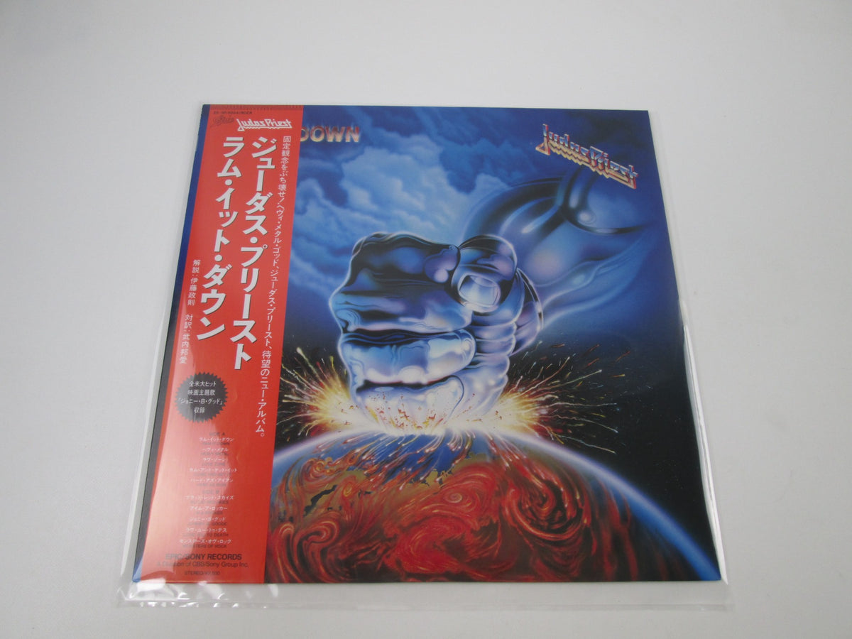 JUDAS PRIEST RAM IT DOWN EPIC 25 3P-5024 with OBI Japan LP Vinyl