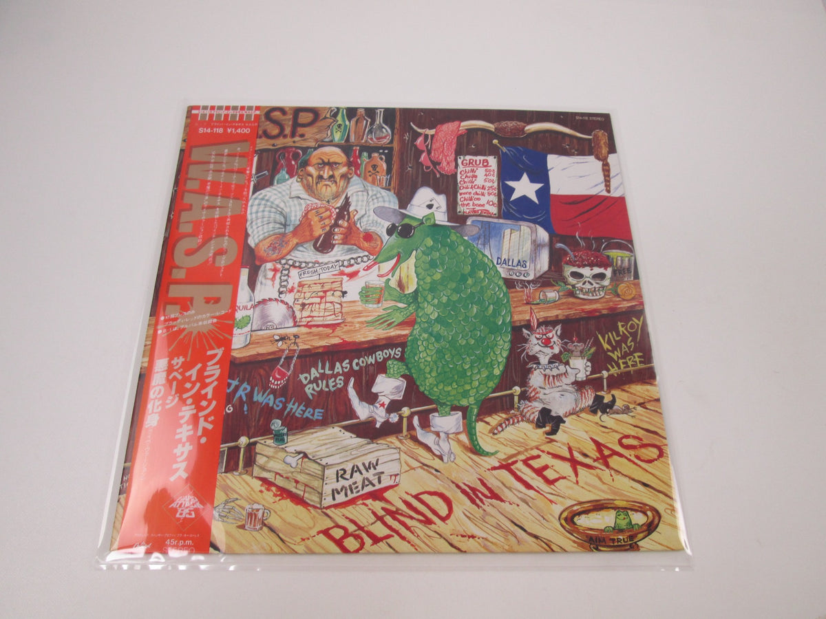 W.A.S.P. BLIND IN TEXAS S14-118 with OBI Japan VINYL LP WASP