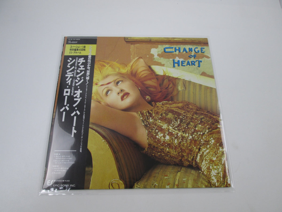 Cyndi Lauper Change Of Heart Epic/Sony 15 3P-797 with OBI Japan LP Vinyl